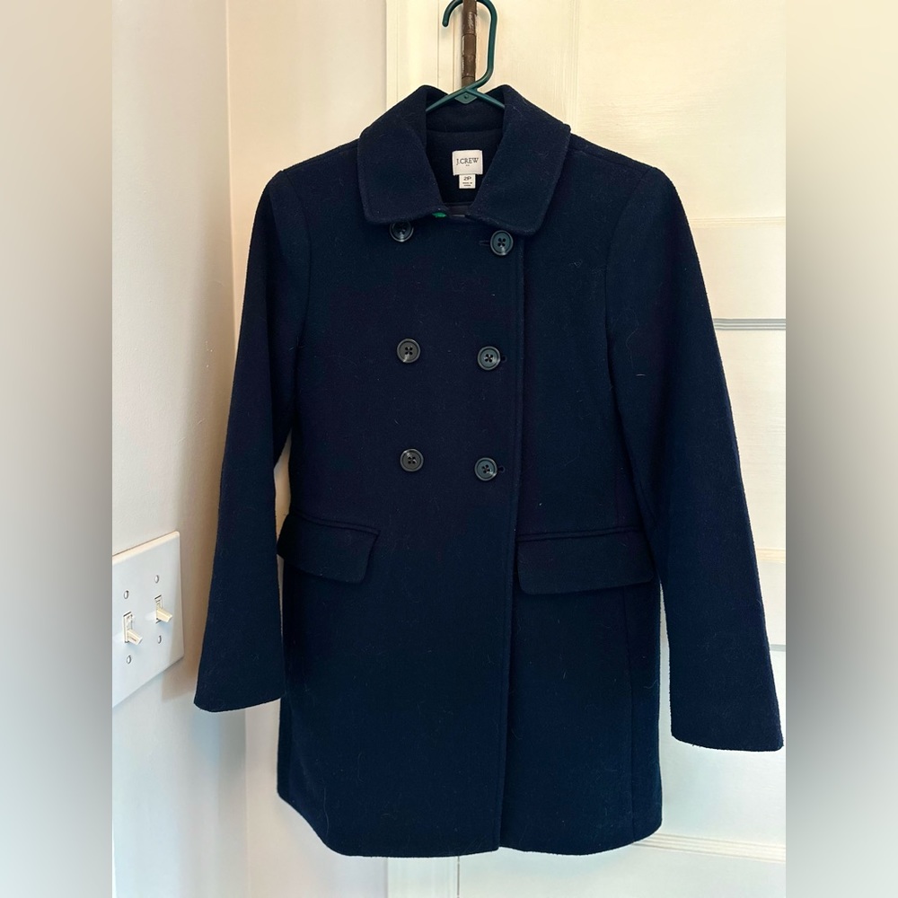 JCrew Factory Navy Pea Coat - size 2P - Picture 4 of 4